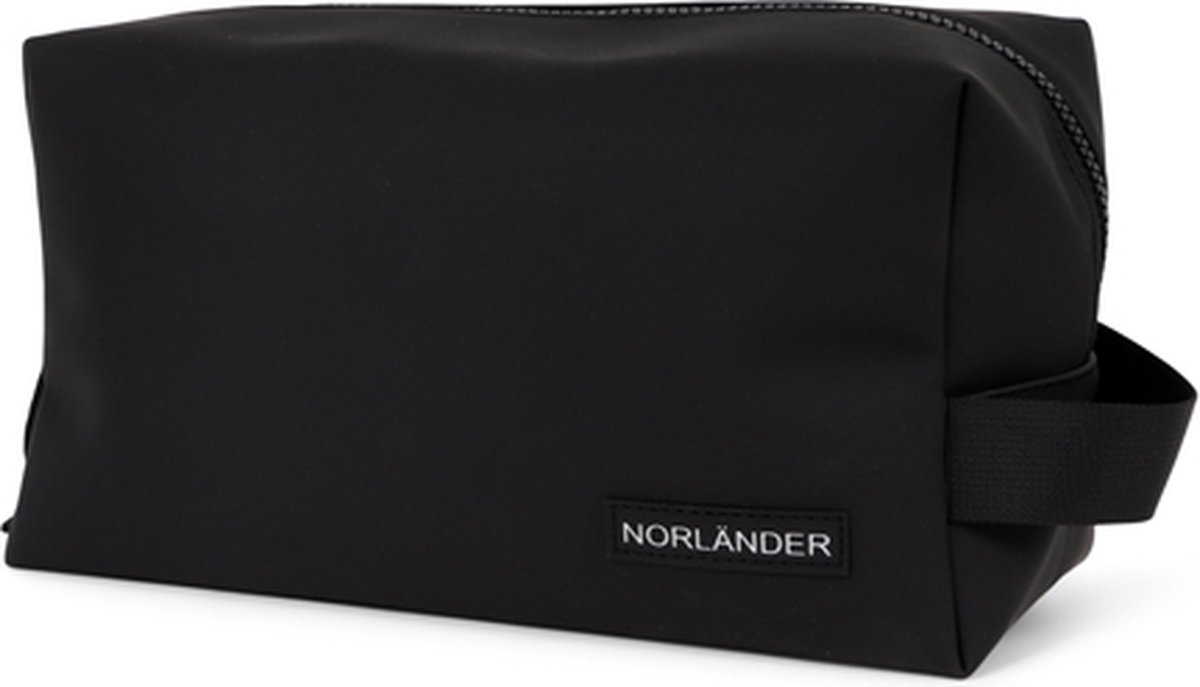 Norlander Dull PU Toilettas Zwart - reistasje -