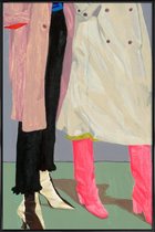 JUNIQE - Poster met kunststof lijst Siblings -30x45 /Kleurrijk