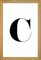 JUNIQE - Poster met houten lijst C -13x18 /Wit & Zwart