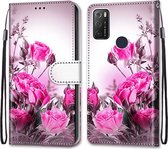 Mobigear Design Bookcase Hoesje - Geschikt voor Alcatel 1S / 3L (2021) - Rozen