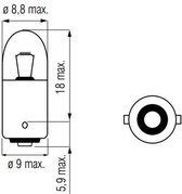 Lamp 12V-4W BA9S