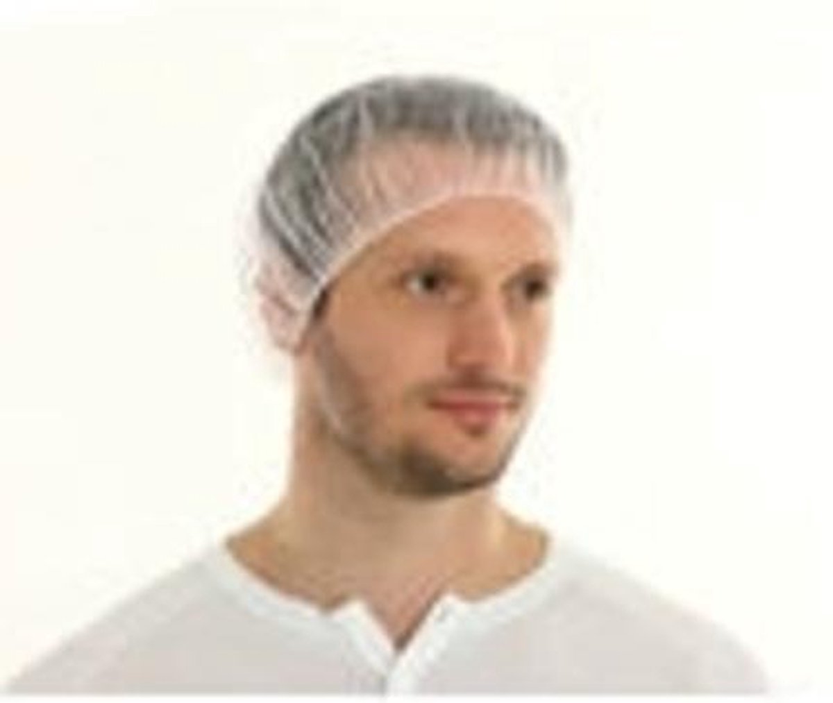 CMT 1011 haarnet bouffant cap pp non woven medium ca 50cm doos 1.000st - Wit
