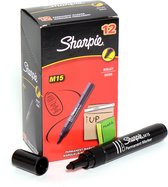 Viltstift sharpie m15 1.8mm zwart | Omdoos a 12 stuk | 12 stuks