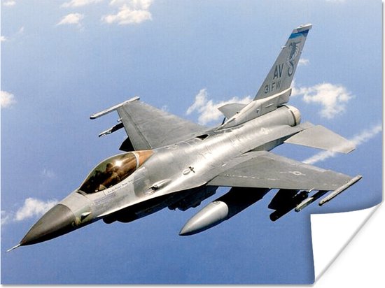 Poster De straaljager F-16 Fighting Falcon - 160x120 cm XXL