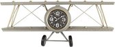 Non-branded Klok Met Plank Steve 90 X 37 Cm Staal Grijs