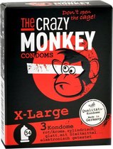 The Crazy Monkey Condooms X-Large Transparant