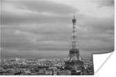 Poster Verlichte Eiffeltoren in de schemering - 180x120 cm XXL