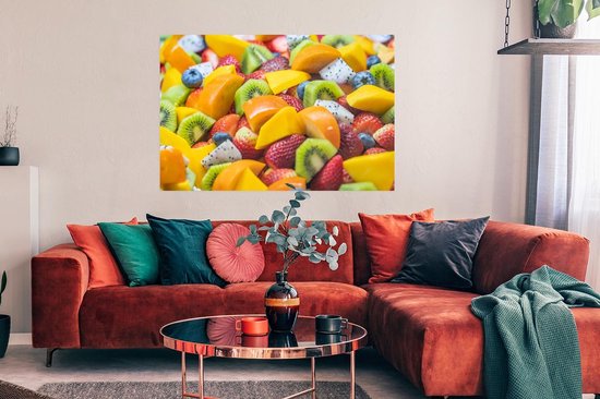 Bol avec papier affiche fruits 120x80 cm - Tirage photo sur Poster (décoration murale salon / chambre)
