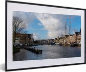 Fotolijst incl. Poster - Brug - Haarlem - Centrum - 60x40 cm - Posterlijst