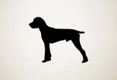 Silhouette hond - Pudelpointer - S - 45x57cm - Zwart - wanddecoratie