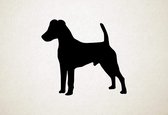 Silhouette hond - Fox Terrier (smooth) - Fox Terrier (glad) - M - 60x67cm - Zwart - wanddecoratie