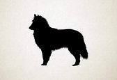 Silhouette hond - Belgian Shepherd Dog (groenendael) - Belgische Herder (Groenendael) - XS - 25x28cm - Zwart - wanddecoratie