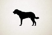Silhouette hond - Anatolian Shephard - Anatolische herder - S - 39x60cm - Zwart - wanddecoratie
