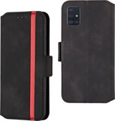 Voor Galaxy A71 Retro Frosted Oil Side Horizontal Flip Case met houder en kaartsleuven (zwart)