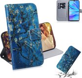Abrikoos Bloempatroon Gekleurde Tekening Horizontale Flip Leren Case voor Huawei P30 Lite / Nova 4e, met houder & kaartsleuven & portemonnee