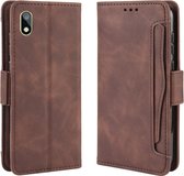 Wallet Style Skin Feel Calf Pattern Leather Case voor Huawei Y5 (2019) / Honor 8S, met apart kaartslot (bruin)