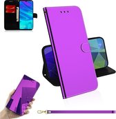 Voor Huawei Enjoy 9s / Honor 10i / 20i / 20 Lite / P Smart Plus 2019 Spiegelachtige magnetische attractie Horizontale flip lederen tas met draagkoord, ondersteuningshouder en kaartsleuf en po