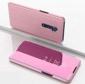 Voor OPPO Reno2 / Reno2 F vergulde spiegel horizontale flip lederen tas met houder (rose goud)