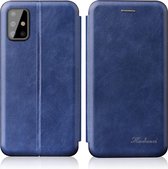 Voor Galaxy S20 Plus TPU + PU GeÃ¯ntegreerde spanning magnetische kaarthouder Retro lederen tas (blauw)