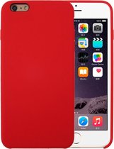 Voor iPhone 6 & 6s pure kleur vloeibare siliconen + pc beschermende achterkant van de behuizing (rood)