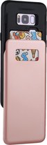 GOOSPERY voor Galaxy S8 + / G955 TPU + PC Sky Slide Bumper Beschermende achterkant van de behuizing met kaartsleuven (rose goud)