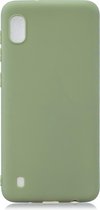 Frosted Solid Color TPU beschermhoes voor Galaxy A10 (Bean groen)