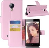 LEAGOO voor Z5 (MPH0366) Litchi Texture horizontale flip lederen tas met houder & kaartsleuven & portemonnee (roze)