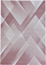 Modern laagpolig vloerkleed Costa - roze 3522 - 80x150 cm