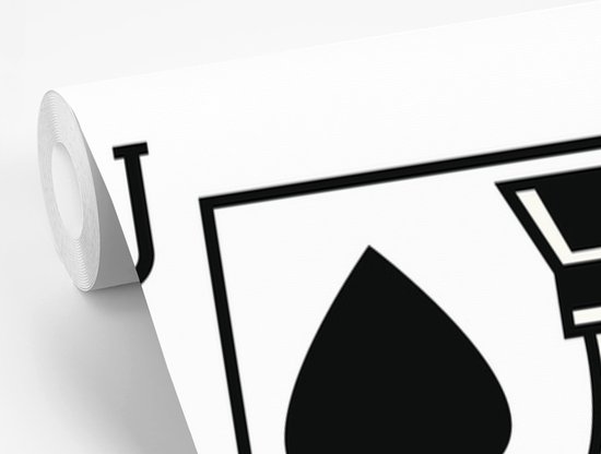 Papier peint photo vinyle - Illustration d'un valet de pique carte à jouer largeur 170 cm x hauteur 260 cm - Tirage photo sur papier peint (disponible en 7 tailles)