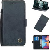 Voor Galaxy A20e / A10e Retro horizontale flip PU lederen tas met kaartsleuven en houder (zwart)