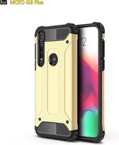 Voor Moto G8 Plus Magic Armor TPU + PC Combinatie Case (Goud)