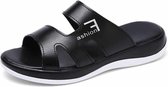 Comfortabele zachte platte bodem antislip strand sandalen slippers voor vrouwen (kleur: zwart maat: 40)
