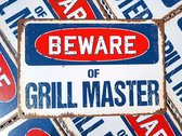 Beware | Grill master | wandborden metaal | 20 x 30cm