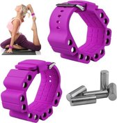 Een paar buitensporten Hardlopen Fitness Yoga Load armband Training Plus zware siliconen polsband (paars)