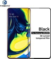 PINWUYO 9H 3D Curved Tempered Glass Film voor Galaxy A80 / 90 （zwart）