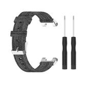Voor Huami Amazfit Ares A1908 Nylon canvas vervangende riem met mes (grijs)