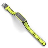Voor Xiaomi Mi Band 5 siliconen dubbele gesp vervangende polsband (zwart + groen)