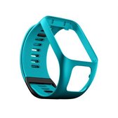 Voor Tomtom 2/3 universele siliconen vervangende horlogeband (blauwgroen)