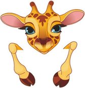 2 STKS Schattige Dieren Lichtschakelaar Sticker Kids Baby Nursery Home Verwijderbare Muursticker (Giraffe)