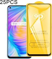 Voor OPPO Realme Q2 25 PCS 9D Full Glue Full Screen Gehard Glas Film