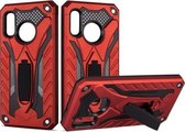 Schokbestendige TPU + pc-beschermhoes met houder voor Galaxy A20e (rood)