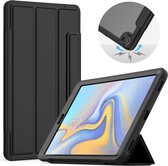 Voor Samsung Galaxy Tab A 10.1 (2019) T510 / T515 Acryl + TPU Horizontale Flip Smart Leather Case met Drievoudige houder & Pen Slot & Wake-up / Slaapfunctie (Zwart)