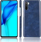 Voor Huawei Mate 40 Lite / Maimang 9 schokbestendig Litchi Texture PC + PU-hoesje (blauw)