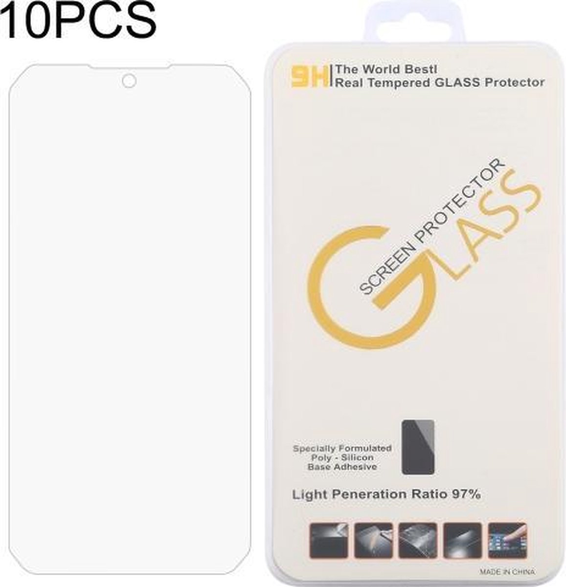 Voor Ulefone Armor 9 10 PCS 0.26mm 9H 2.5D gehard glasfolie