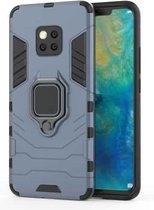 PC + TPU schokbestendige beschermhoes voor Huawei Mate 20 Pro, met magnetische ringhouder (marineblauw)