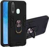 Voor vivo Y19 / Y5s / U3 / U20 2 in 1 Armor Series PC + TPU beschermhoes met ringhouder (zwart)