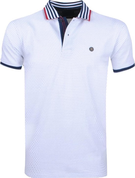 Twinlife - Heren Polo - Gestippeld - Wit | bol.com