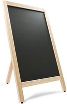 Krijtstoepbord enkelzijdig Maple 55 x 85 cm - reclamebord dennenhouten omlijsting