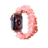 Voor Apple Watch 5 & 4 44mm / 3 & 2 & 1 42mm natuursteen horlogeband (watermeloen rood)