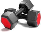 15KG een paar rode zegel huishoudelijke lijm Fitness zeshoek halters